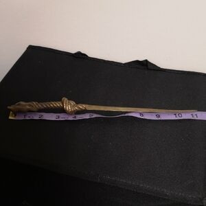 Vintage Solid Brass Sword Letter Opener With Knot Design